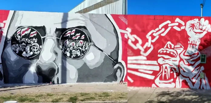 Murales del Indio Solari en Morón