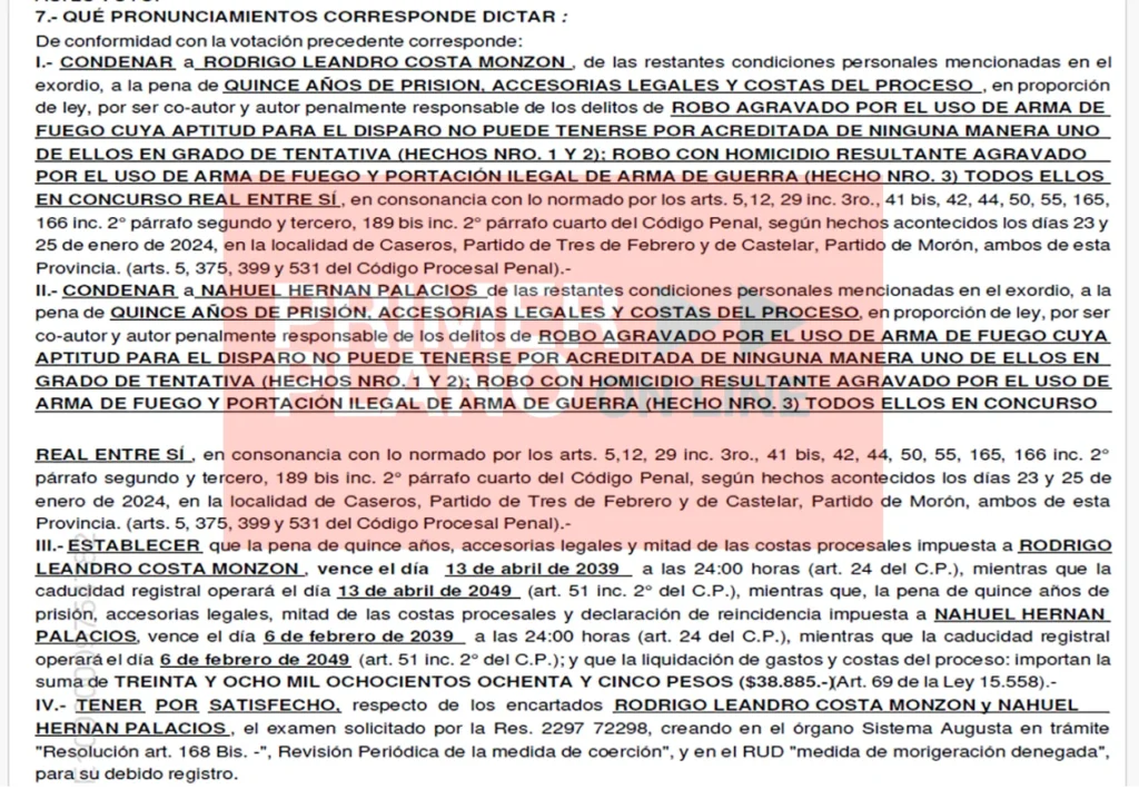 Condena crimen Lucrecia Arias