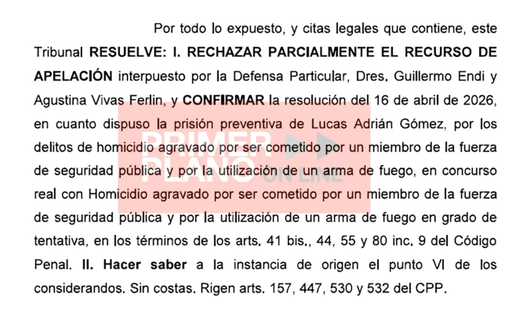 Fallo camaristas caso Juan Cruz Leal