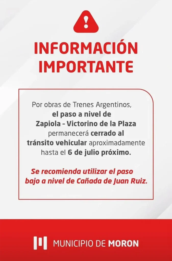 Paso a nivel de la calle Zapiola