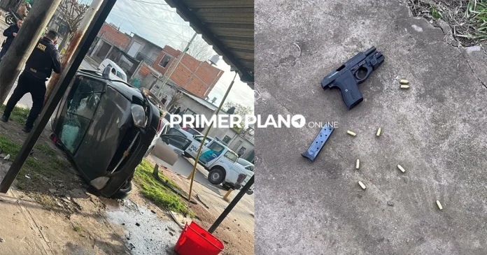 Persecución y vuelco en La Matanza