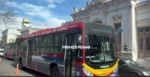 Protesta empresas de colectivos en Moreno