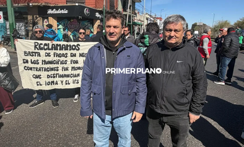 Protesta de municipales en Ituzaingó