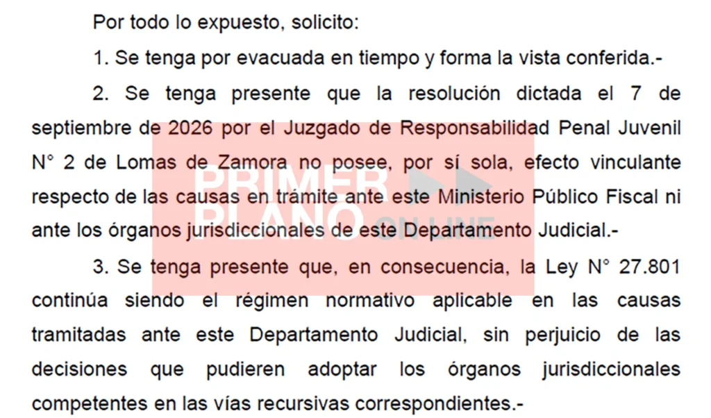 Fallo Moreno Régimen Penal Juvenil