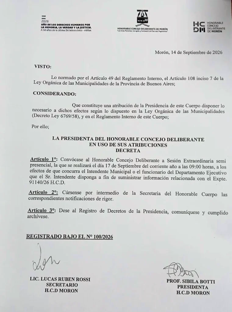 Interpelación por seguridad en Morón