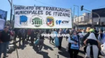 Protesta de municipales en Ituzaingó