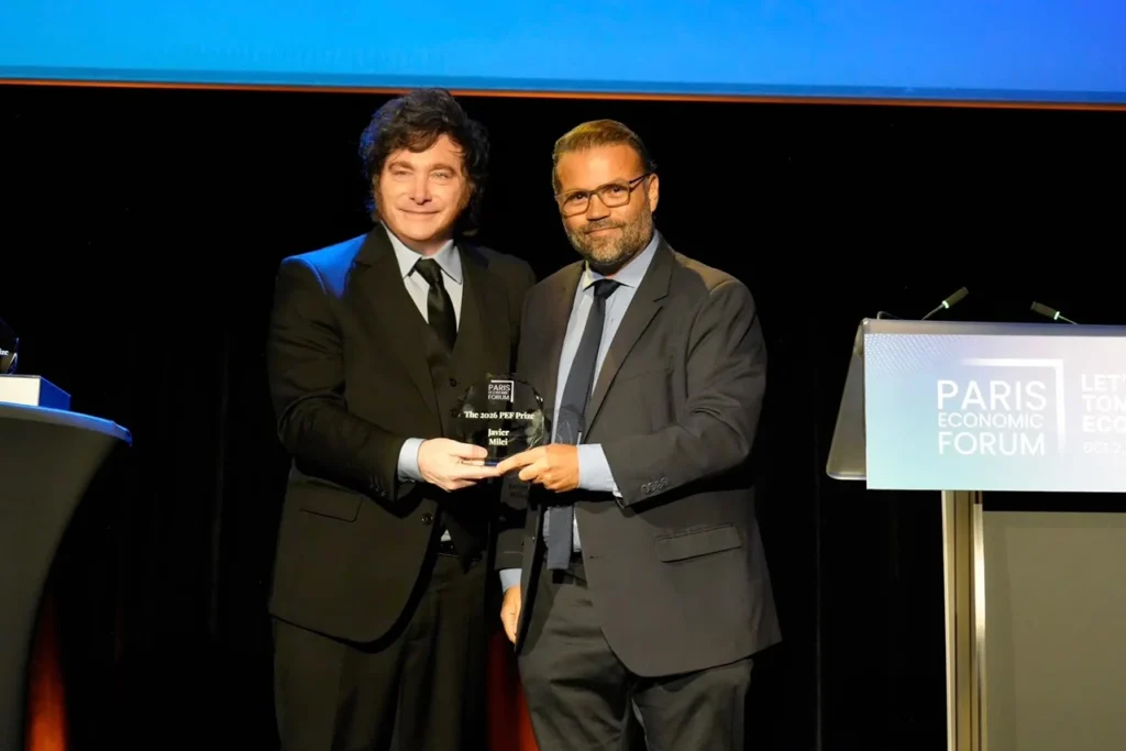 Milei premiado en Francia
