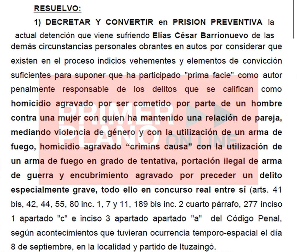 Preventiva para Elías Barrionuevo